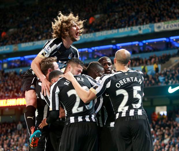 Newcastle beat Man City 2-0 to end the champions League Cup dream