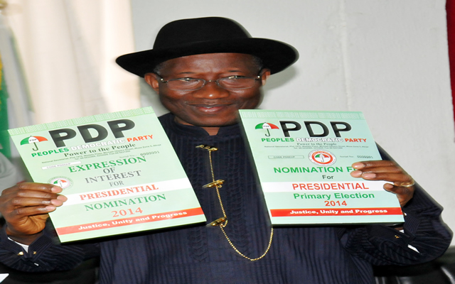2015: GEJ Picks PDP Nomination Form, Promises To ‘Move Faster’ 