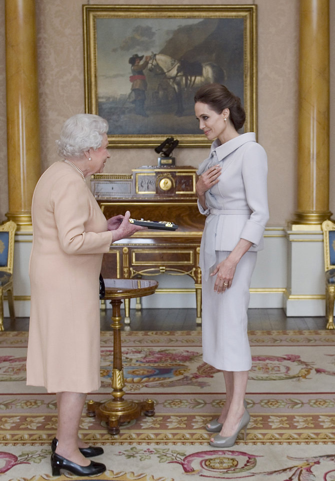 Angelina Jolie's meet-the-Queen outfit was spot on