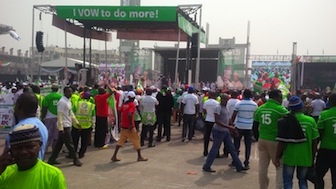 PDP Presidential Campaign Flag-Off: Jonathan Locks Down Lagos