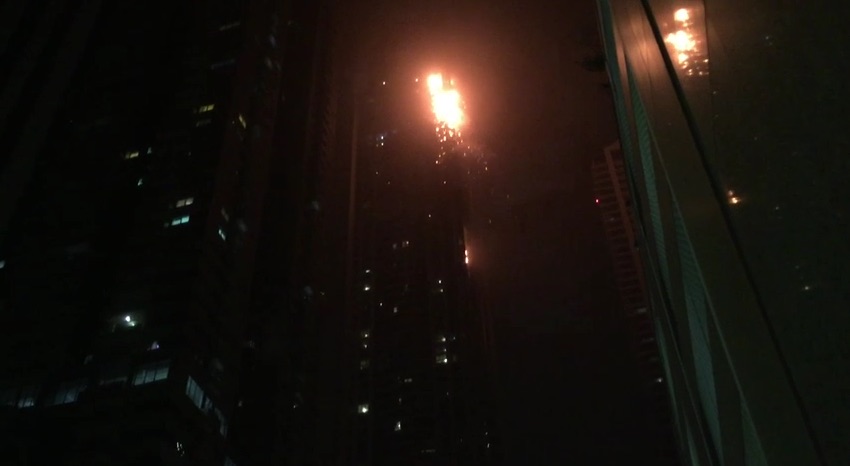 Fire rips through Dubai The Torch skyscraper