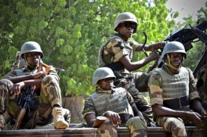 Niger soldiers provide security for an anti-Boko Haram summit in Diffa city, Niger