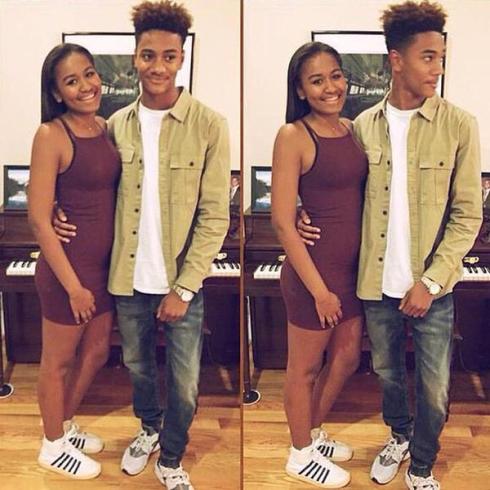 Sasha Obama and cute date attend Homecoming