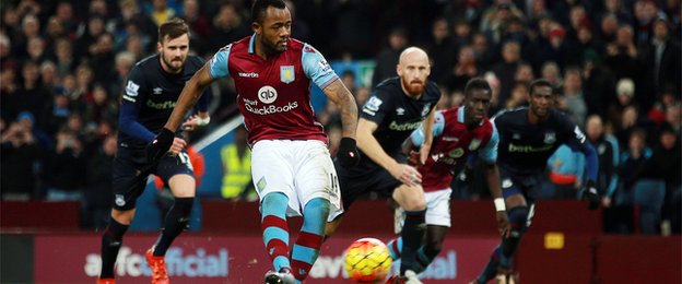Jordan Ayew rescues a point for Aston Villa
