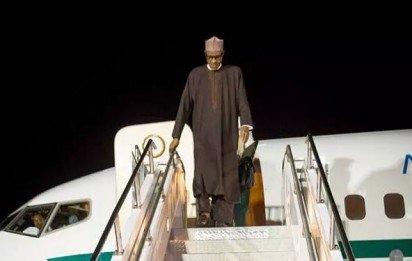Buhari leaves to UAE, sun With Eight Ministers
