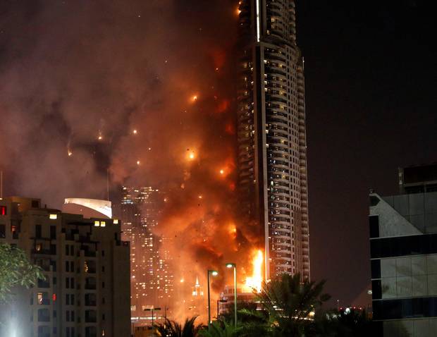 Fire breaks out at Dubai luxury hotel on New Year eve
