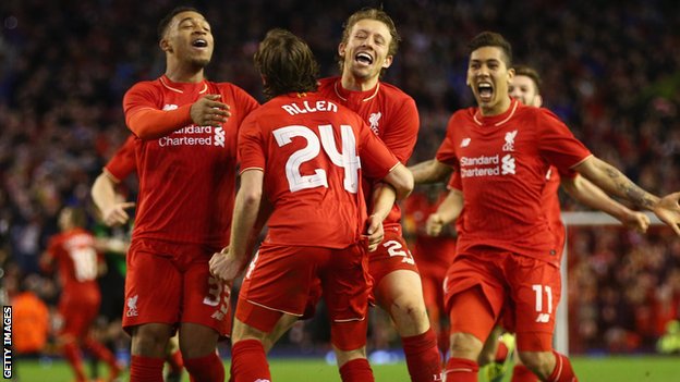 Liverpool beat Stoke City in penalty shootout to reach cup finals