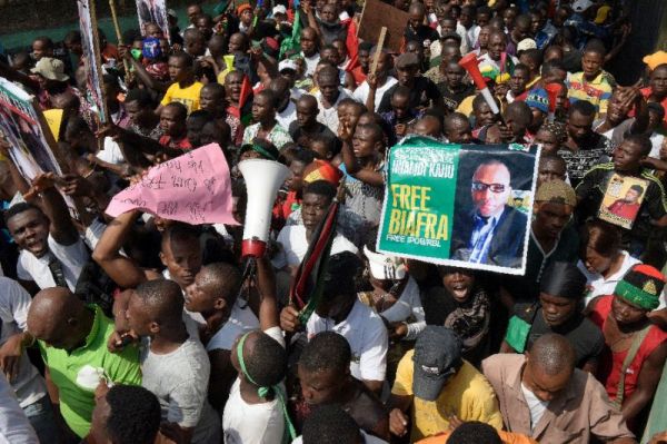 Heavy casualties, police officers thrown into River Niger as MASSOB protests in Delta