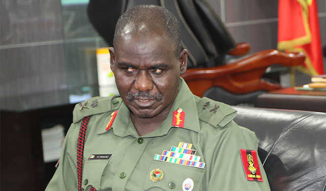 Nigeria Army: seven major generals, 45 brigadier generals, 597 officers redployed