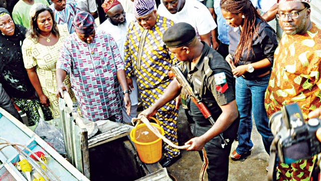 Lagos shuts 12 houses as Police uncover illegal oil wells