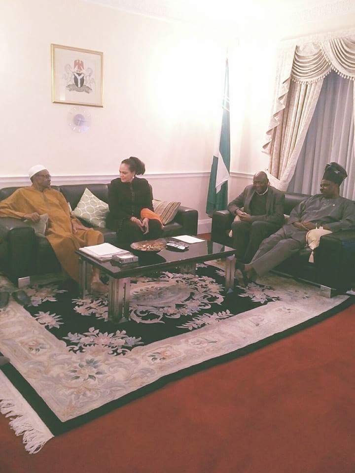 Photo of President Buhari in London with Gov Ibikunle Amosu, Daisy Danjuma  emerges