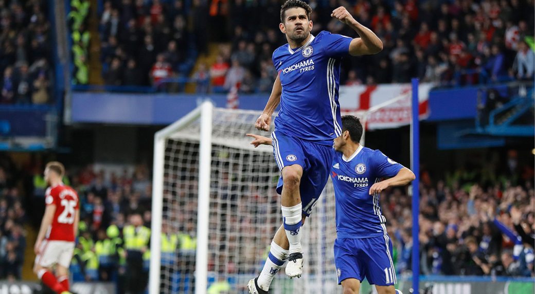 Chelsea crush Middlesbrough 3-0 to move within one win of Premier League title