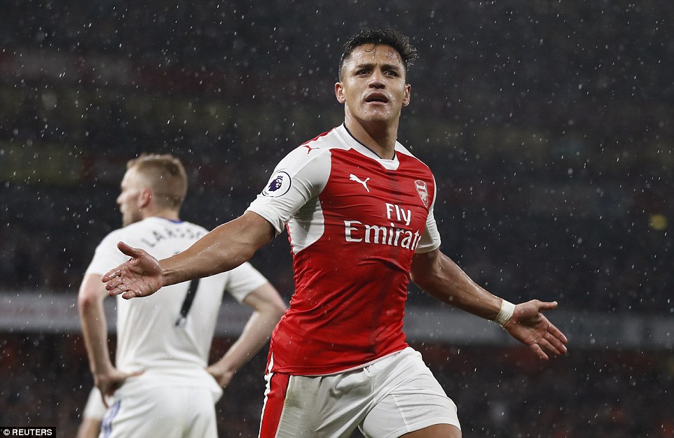 Alexis Sanchez strikes twice late to keep Arsenal top four hope alife
