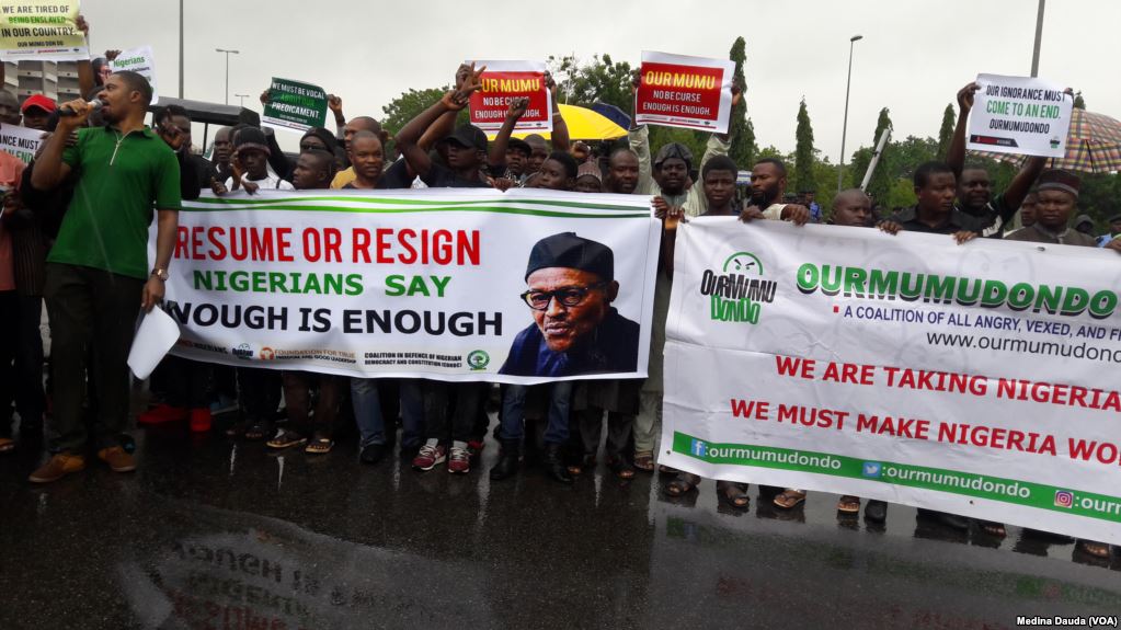 Protesters rev up call for Buhari's resignation