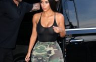 Kim Kardashian continues to push boundaries, wears sheer top and camo shorts