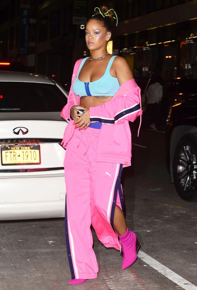 Rihanna mesmerizes celebs with pink sand, bike stunts at Fenty Puma