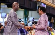 George Weah storms TB Joshua's church ahead of Linberia's presidential run off election