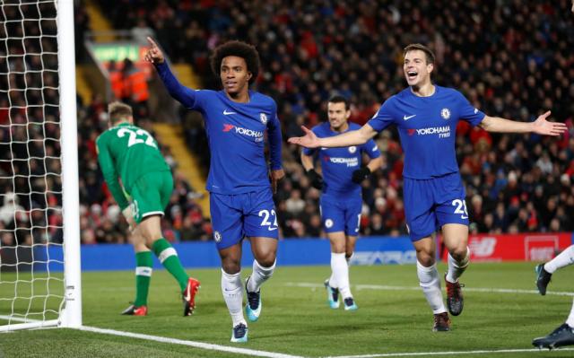 Liverpool, Chelsea share spoils as Willian's wayward cross finds the net to rescue the visitors