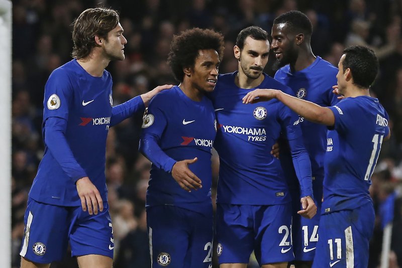 Chelsea 5-0 Stoke City:  Rampant blues overhaul hapless potters at Stamford Bridge