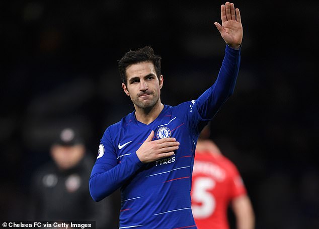 Fabregas appears to wave goodbye to Stamford Bridge fans ahead of AS Monaco move