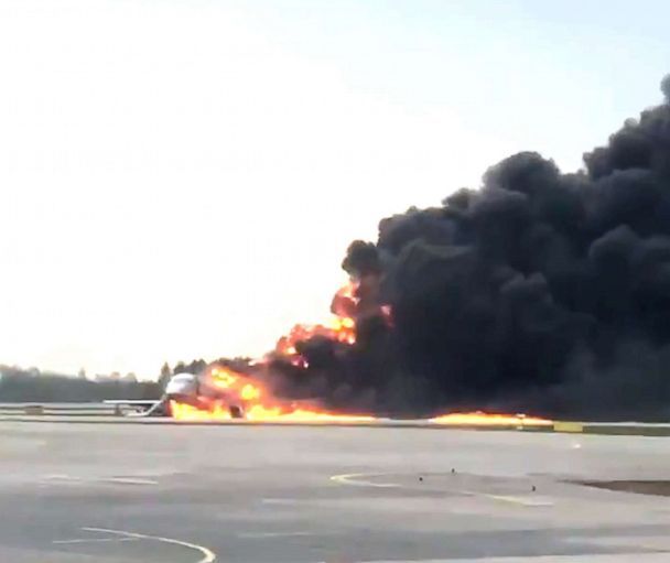 41 people killed after plane erupts in flames in emergency landing at Russian airport