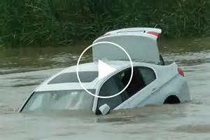 Spoiled brat drives new BMW into river because he wanted a Jaguar