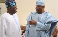 Atiku, Tinubu meet at airport, hold hands discussing