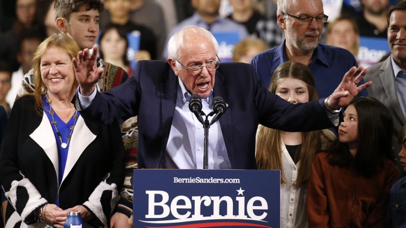 Bernie Sanders attacks Joe Biden as Super Tuesday makes it a two-man race