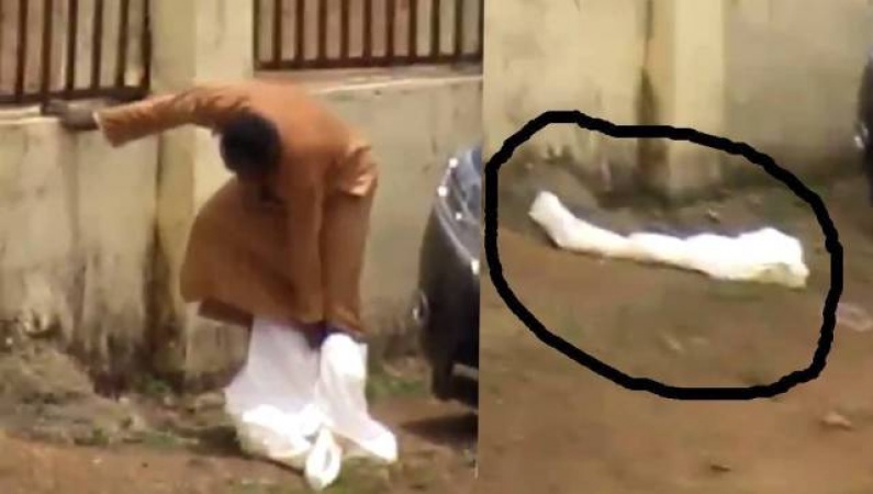 Man who helped bury Kyari dumps protective clothing in public