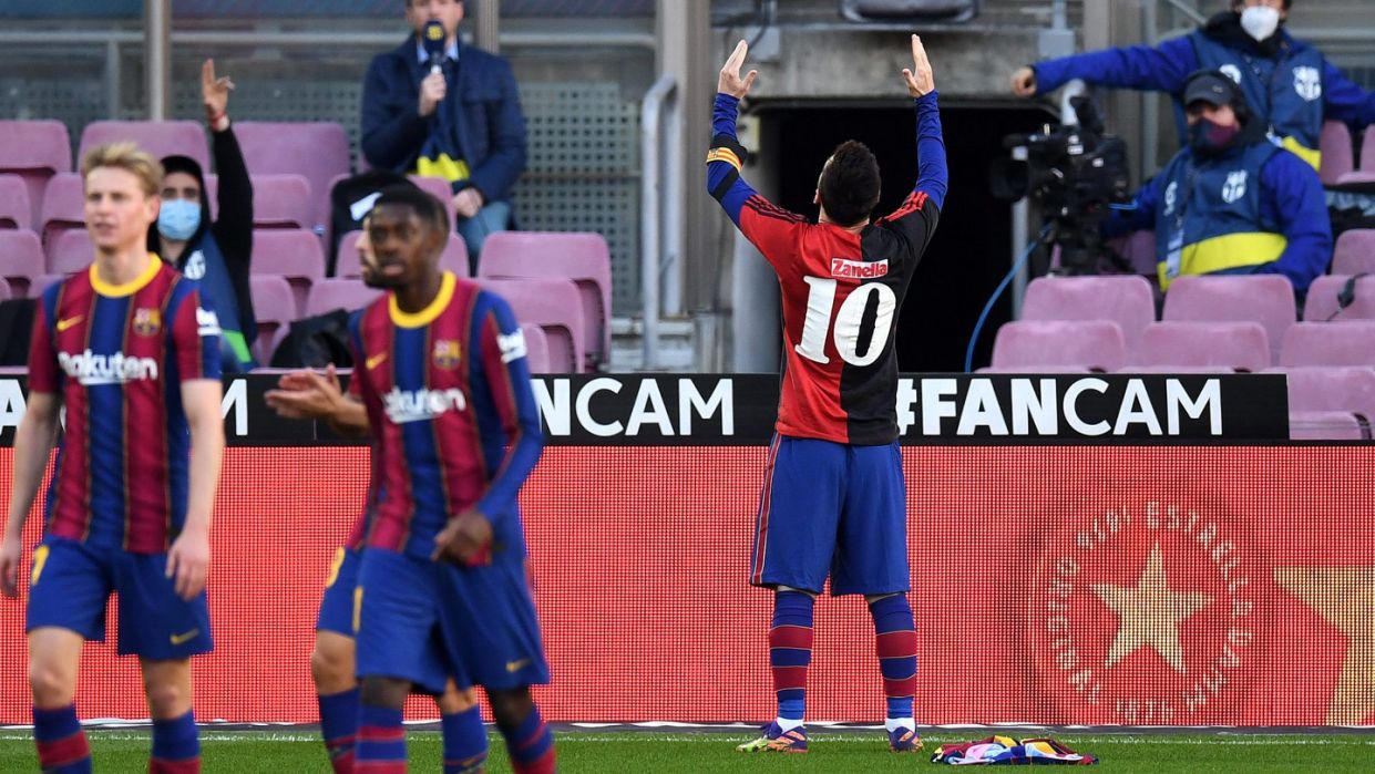 Messi scores stunner, honors Maradona with emotional celebration