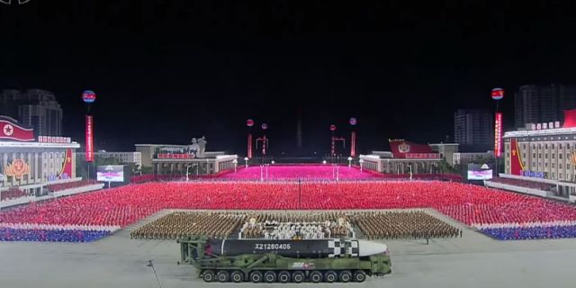 North Korea  shows off  massive missiles, new military hardware