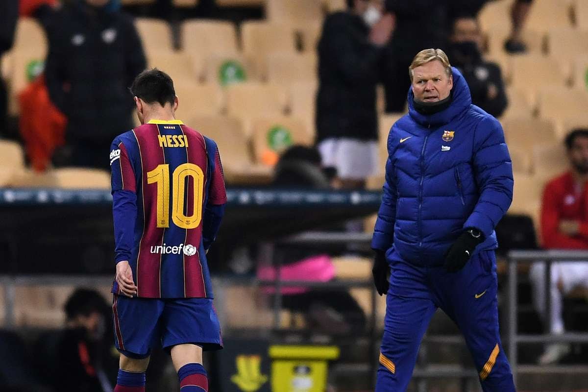 Messi shown first red card of Barcelona career after lashing out in Super Cup defeat to Athletic