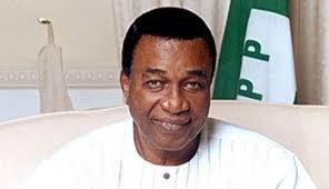 Jim Nwobodo, wife absent from son's burial