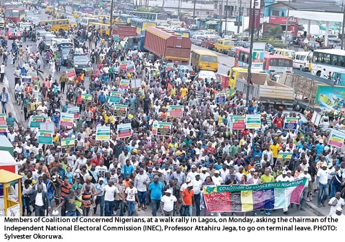 OPC-led anti-Jega protest cripples Lagos and its environ