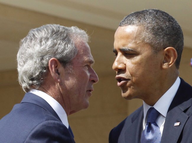 George W. Bush just sharply criticised Obama for the first time
