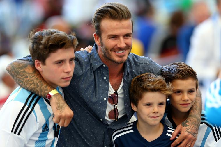 David Beckham sad his kids can't play football