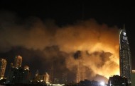 Man hangs on balcony of multi-storey Dubai luxury hotel  to survive New Year fire