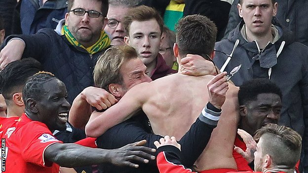 Liverpool beat  Norwich  4-5 in a 9-goal thriller