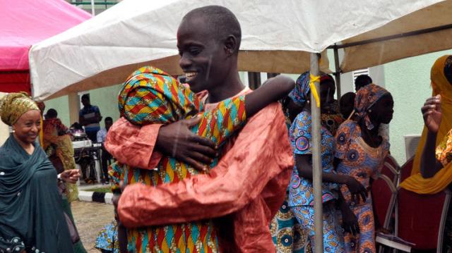 Freed Chibok girls in joyful reunion with parents