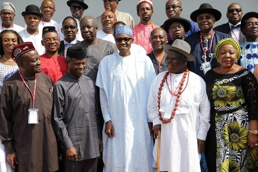 Niger Delta leaders meet with Buhari,  want army out and oil firms to relocate to region