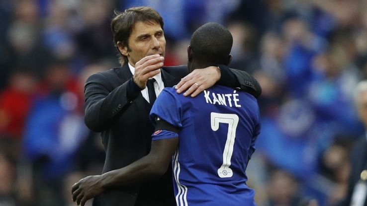 N'Golo Kante wins PFA's player of the year, and  Chelsea coach Conte advises on way forward