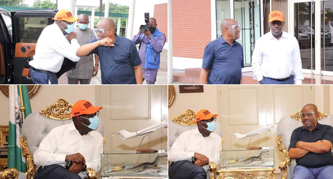 Obaseki visits Wike, meet behind closed doors (photos)