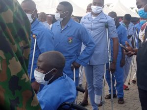 Buratai dines with wounded troops in Kaduna Hospital