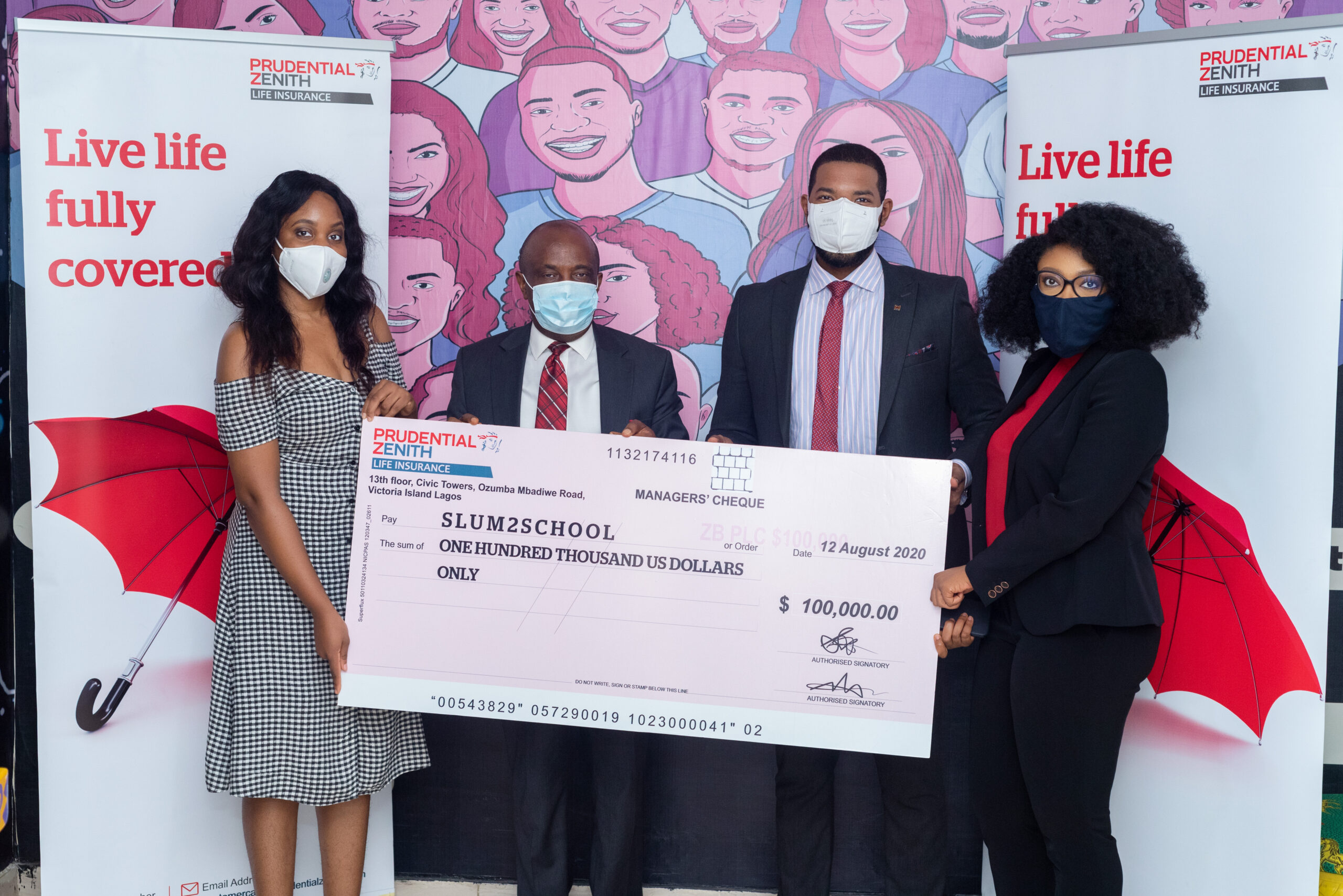 Prudential Zenith Life donates  $100,000 to SLUM2SCHOOL towards fighting effects of COVID-19