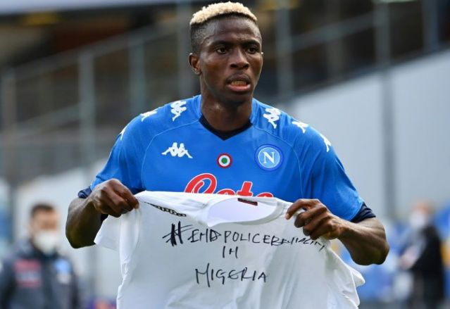 End Police Brutality in Nigeria,' calls Osimhen after first Napoli goal