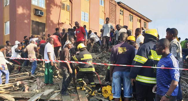 Six dead, others injured as building collapses in Lagos