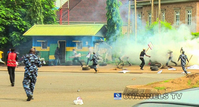 Democracy Day: Police shoot teargas to disperse protesters in Abuja, Lagos