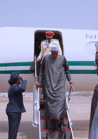Buhari back in Abuja after London trip