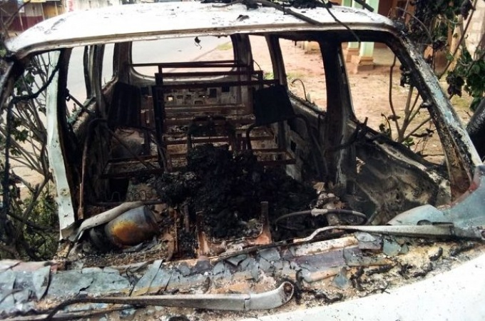 Sit-at-home: Driver, two vehicles burnt in Imo