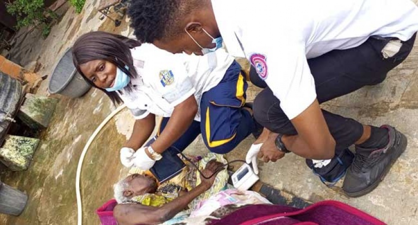 Elderly woman trapped in flooded Lagos building rescued